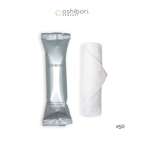 Oshibori rafraîchissant - 15 grammes - Argent