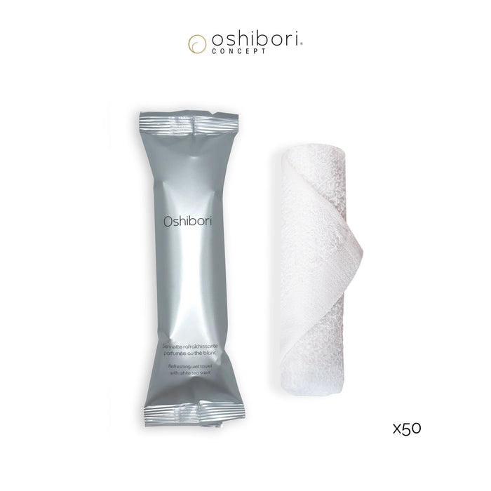 Oshibori rafraichissant - 15 grammes - Argent