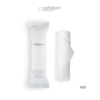 Oshibori rafraîchissant - 15 grammes - Blanc