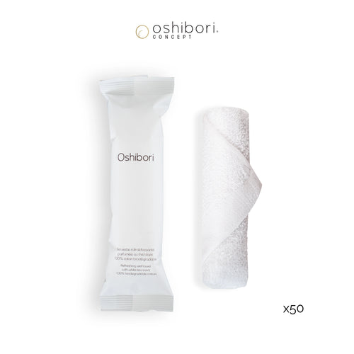 Oshibori rafraîchissant - 15 grammes - Blanc