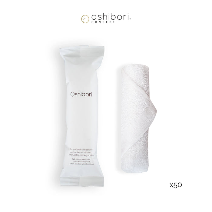 Oshibori rafraichissant - 15 grammes - Blanc