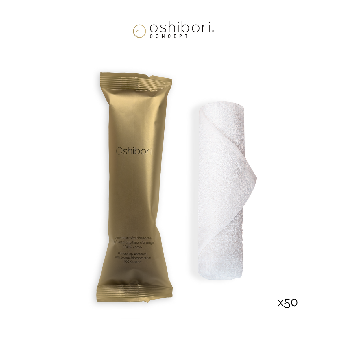 Oshibori rafraichissant - 15 grammes - Bronze