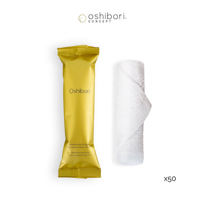 Oshibori rinfrescante - 15 grammi - Oro (x50)
