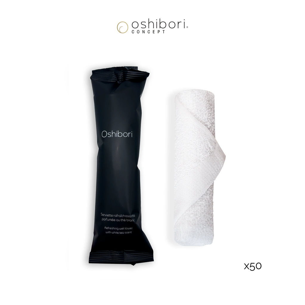 Refreshing Oshibori - 15 grams - Black (50-pack)