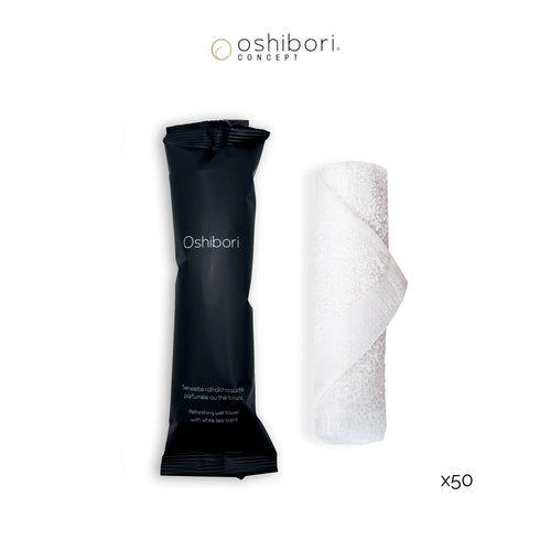 Oshibori rafraîchissant - 15 grammes - Noir