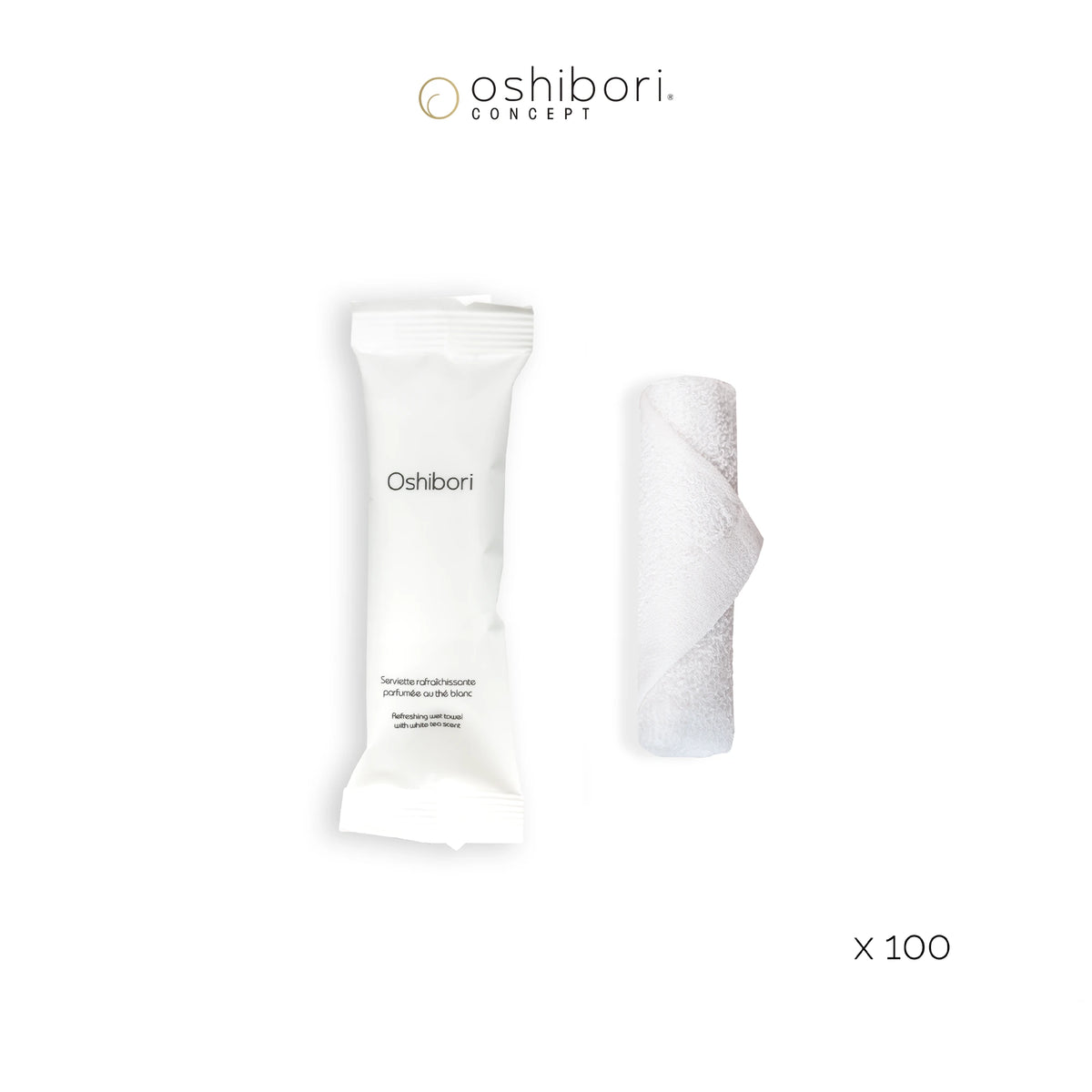 Oshibori rafraichissant - 6 grammes - Blanc