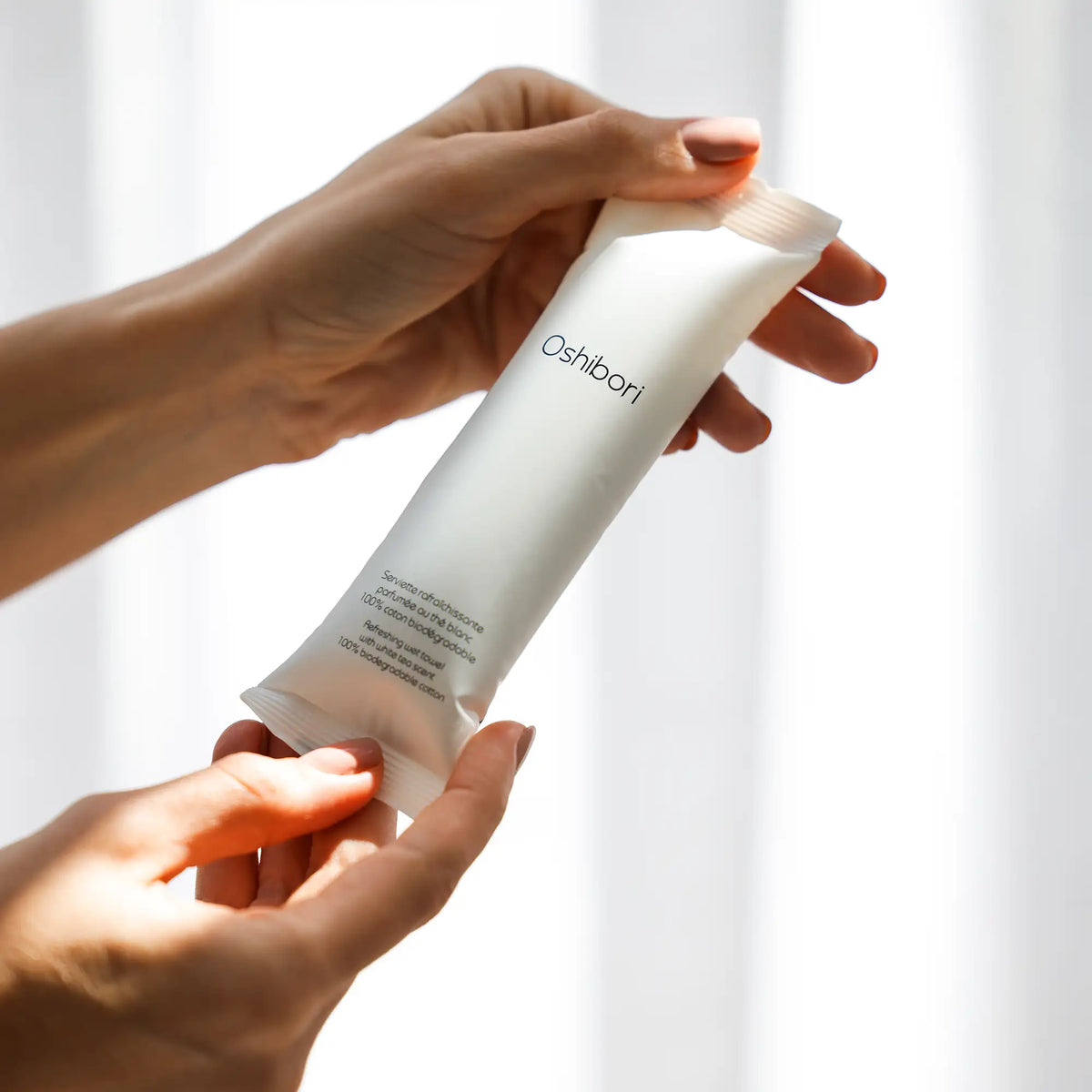 Oshibori rafraichissant - 10 grammes - Blanc