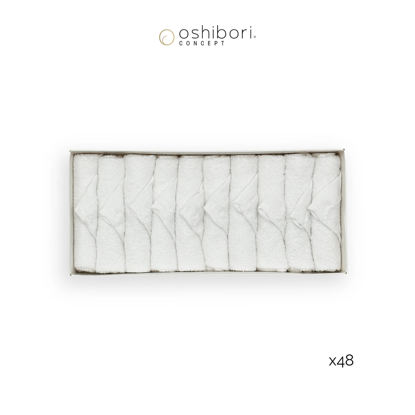 Tablett mit 10 Oshibori (x48)